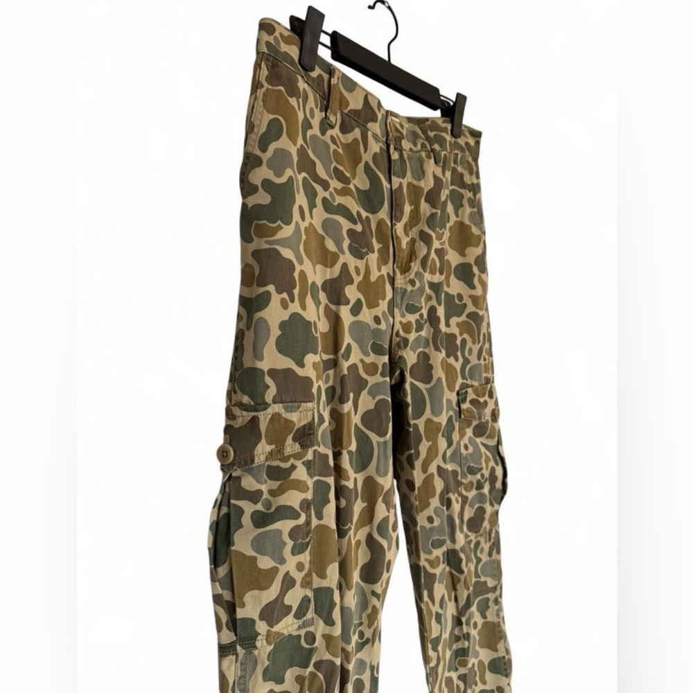 Madewell Camo Cargo Pants Womens 26 Utility Military Army Green Straight Leg - Picture 3 of 7